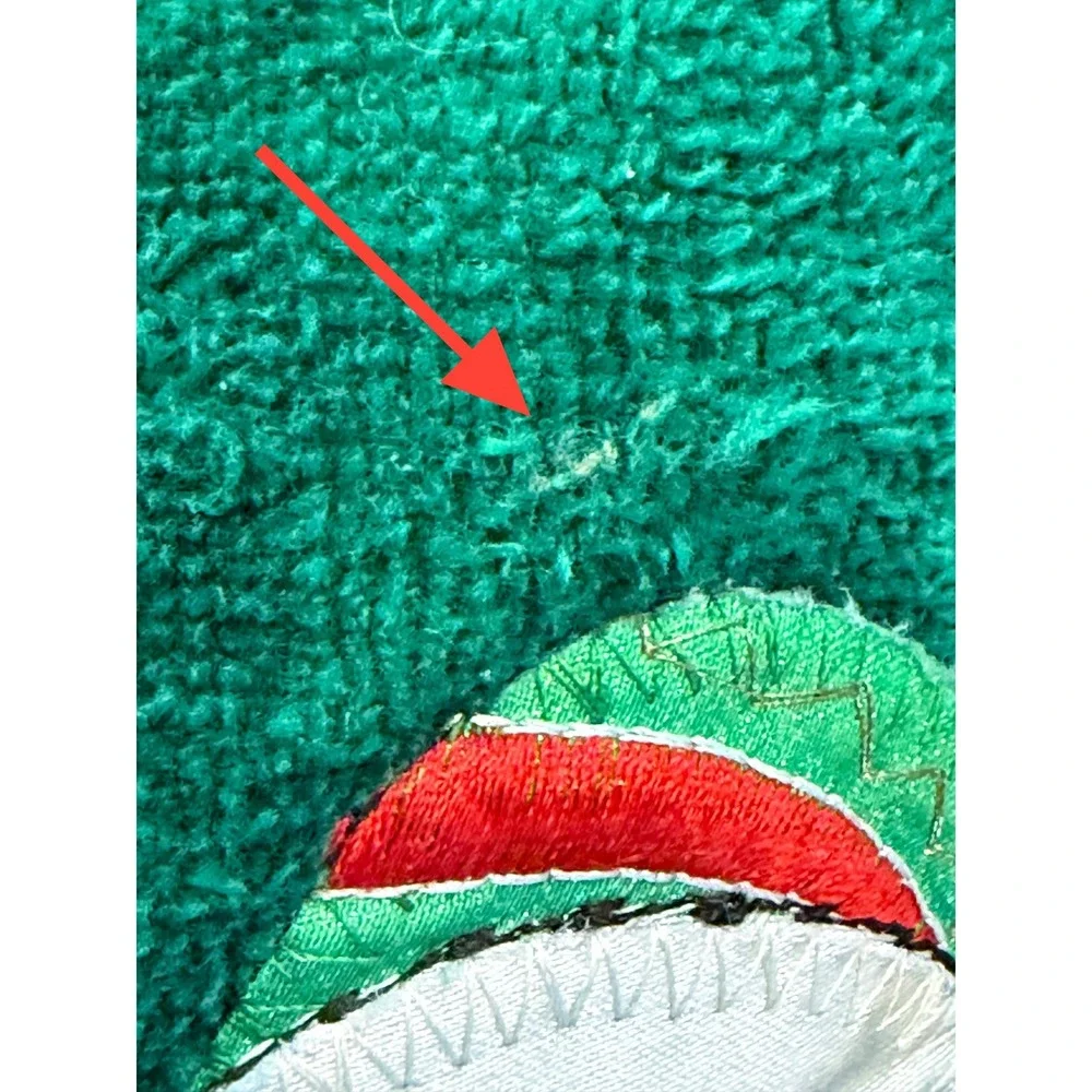 Vintage 1993 Looney Tunes Bugs Bunny Christmas Hand Towel Green Barth & Dreyfuss